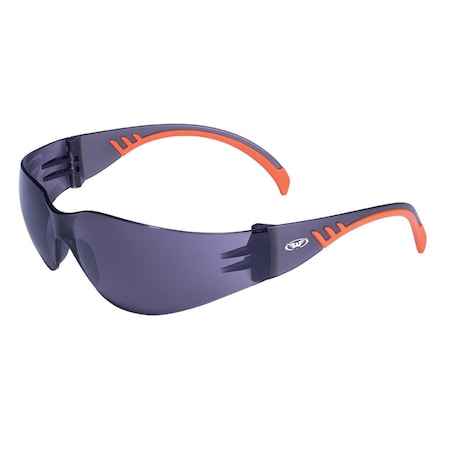Global Vision Eyewear Flyz Orange Tips Smoke Lenses Safety Glass FLYZORGSM